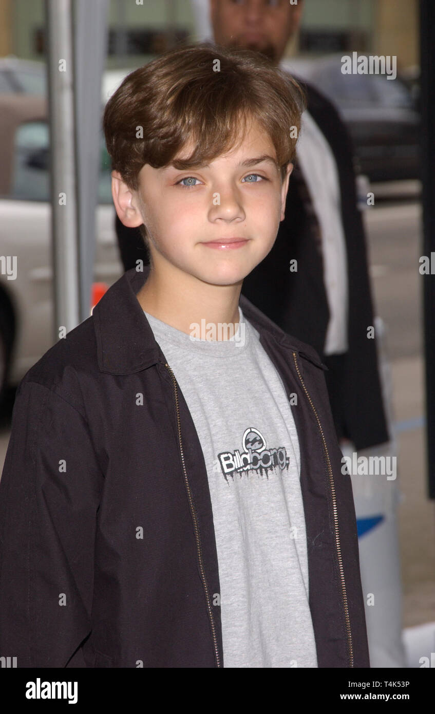 LOS ANGELES, Ca. November 07, 2004: Los Angeles, CA; Schauspieler Hayden McFARLAND im Hollywood Premiere seines neuen Films Polar Express. Stockfoto