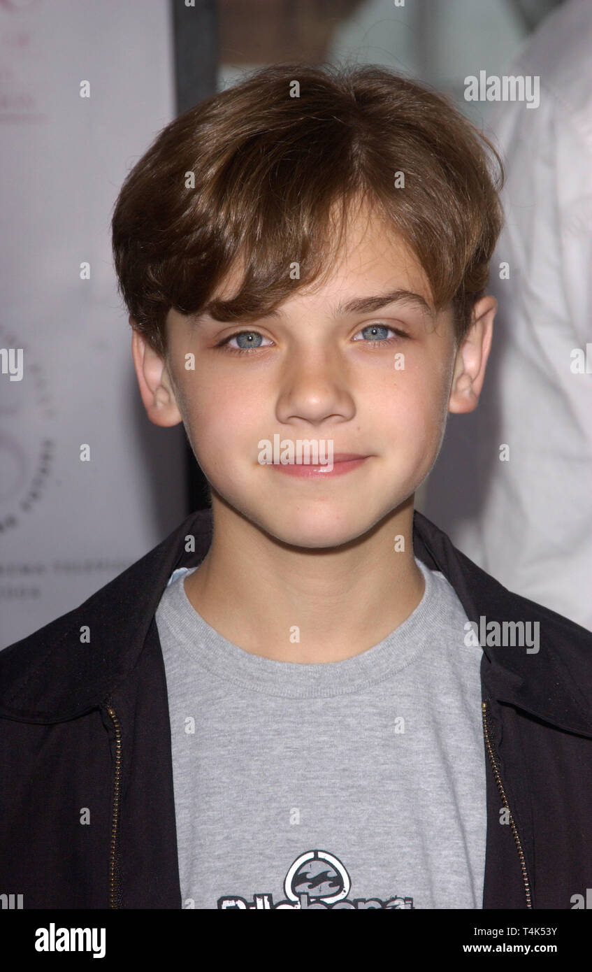 LOS ANGELES, Ca. November 07, 2004: Los Angeles, CA; Schauspieler Hayden McFARLAND im Hollywood Premiere seines neuen Films Polar Express. Stockfoto