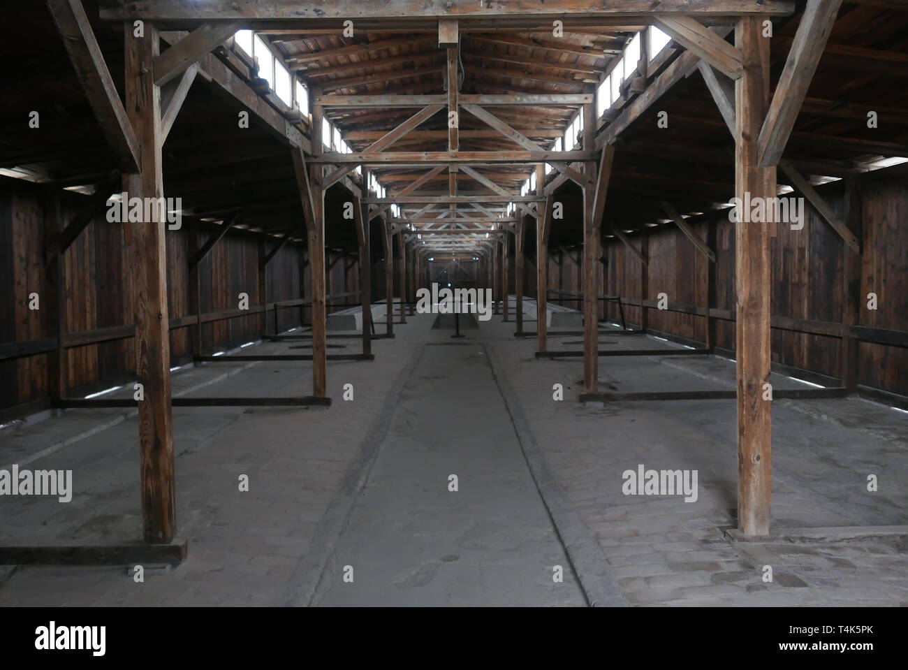 Kaserne in einem nationalsozialistischen Konzentrationslager Stockfoto
