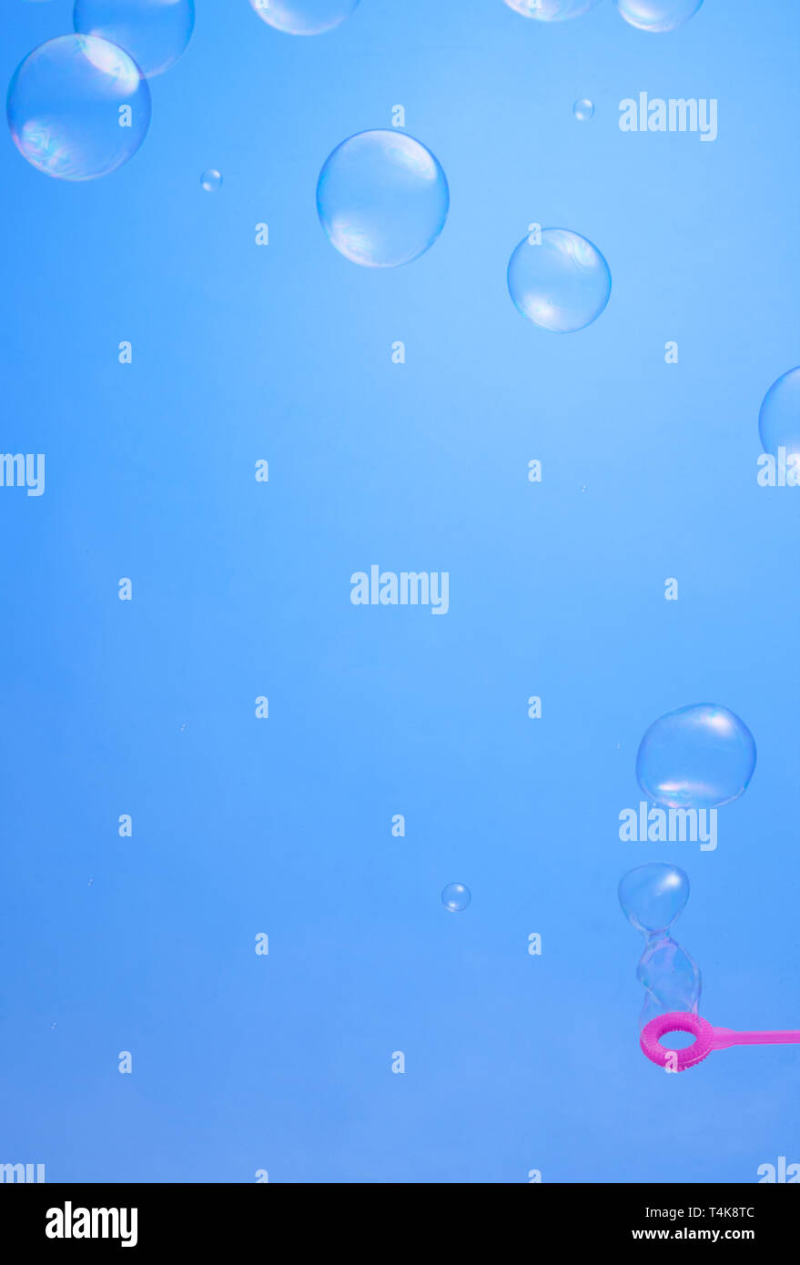 Seifenblasen Hintergrund Stockfoto