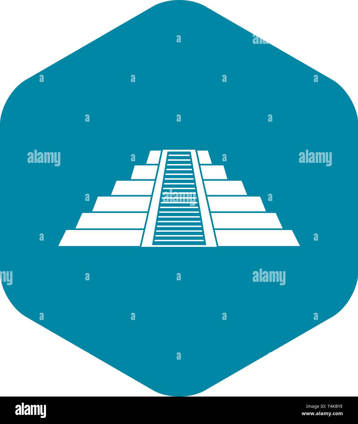 Ziggurat in Chichen Itza Symbol, einfachen Stil Stock Vektor
