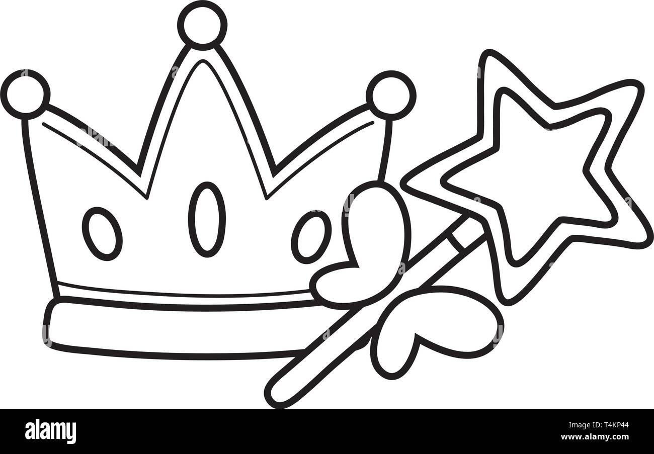 King And Queen Cartoon Schwarzweiss Stockfotos Und Bilder Alamy