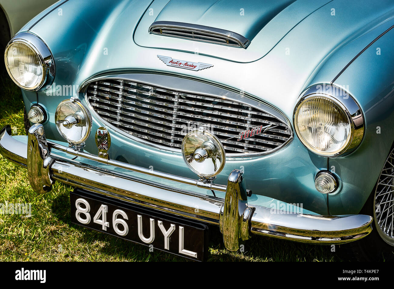 1960 Austin Healey 3000 auf der Auto Show Stockfoto