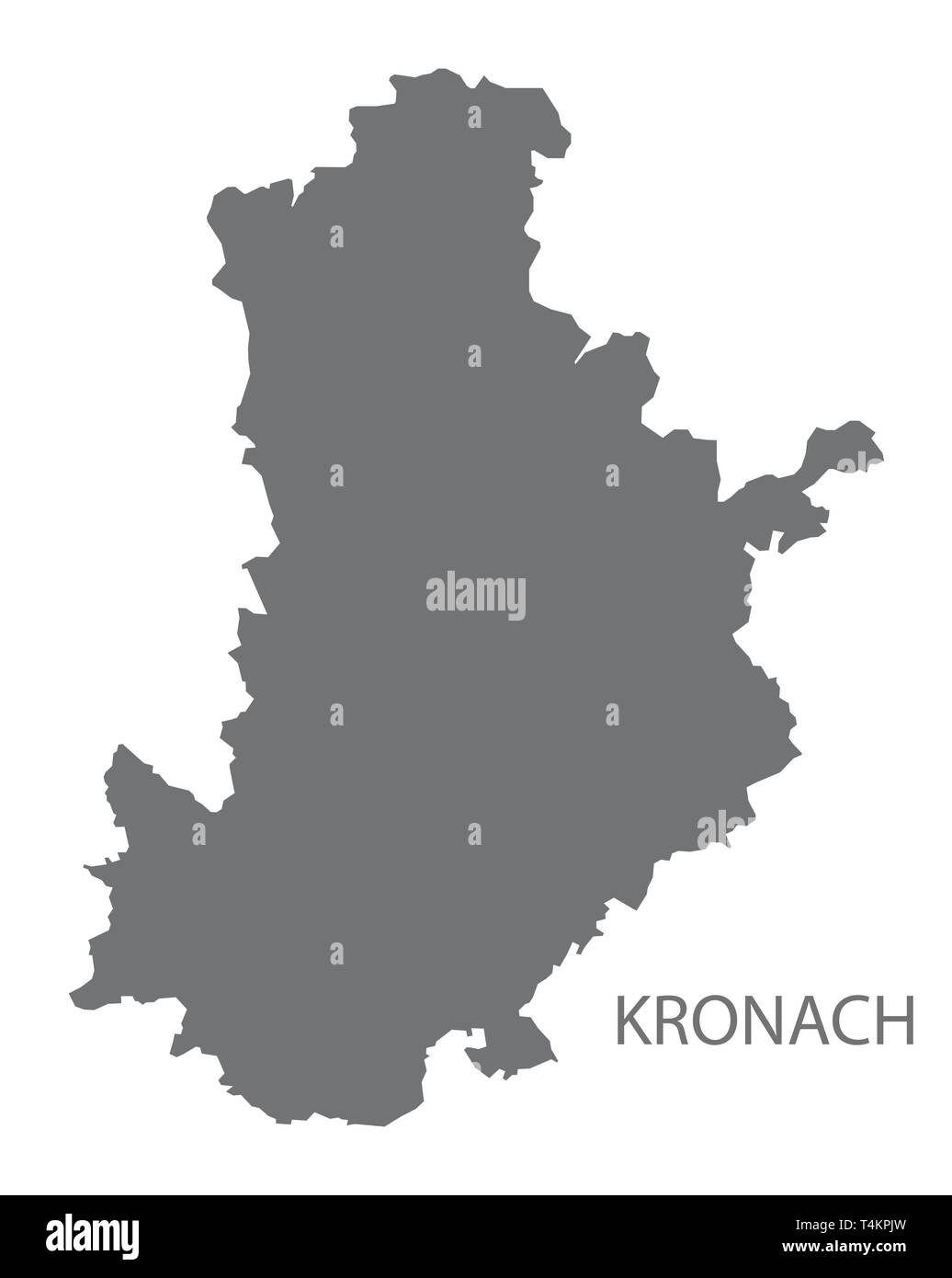 Kronach gray county Karte von Bayern Deutschland Stock Vektor