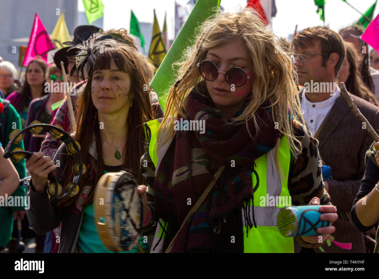 Aussterben Rebellion Klimawandel Demonstranten Stockfoto