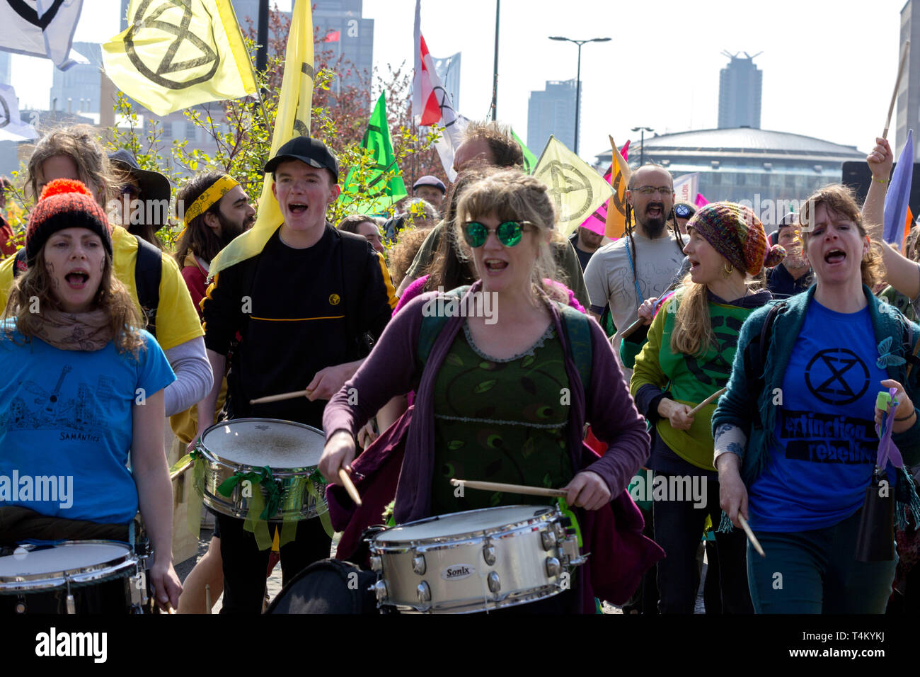 Aussterben Rebellion Klimawandel Demonstranten Stockfoto