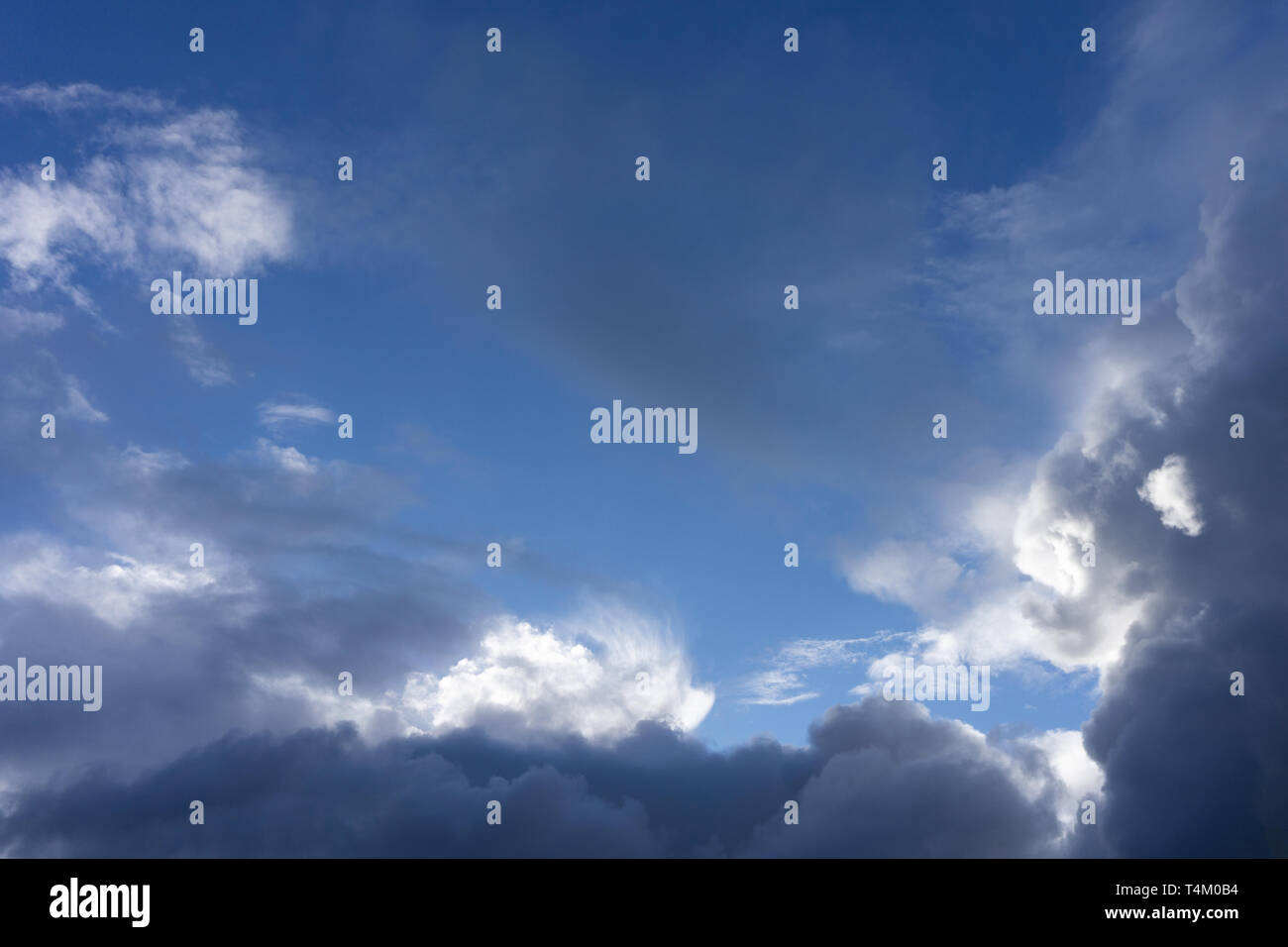 Landschaft mit schönen blauen bewölktem Himmel Stockfoto