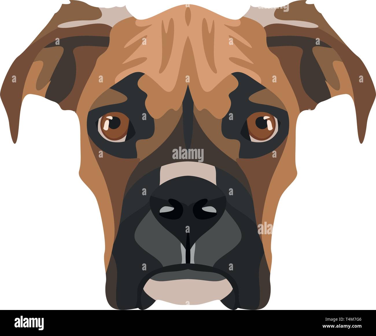 Abbildung: Boxer | Für alle Hundebesitzer. Was Sie lieben, über seinen Hund? Puppy dog ​​Eyes, wagging Tail, lächelnd, bellt. Der Boxer ist ein Mann am besten Frie Stock Vektor
