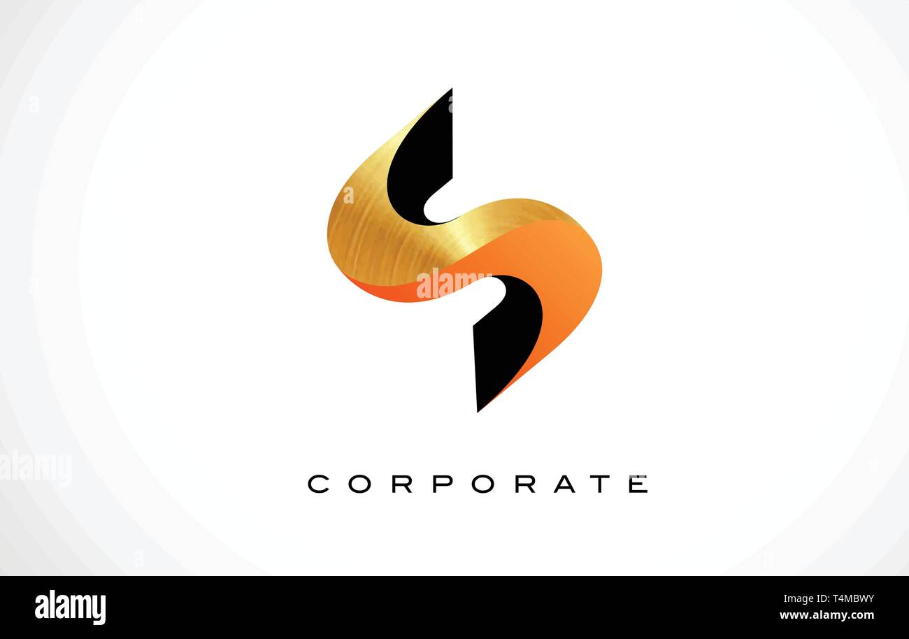Orange Buchstaben S Logo. S Schreiben Design Vector mit blauen Farben und flache Bauform. Stock Vektor