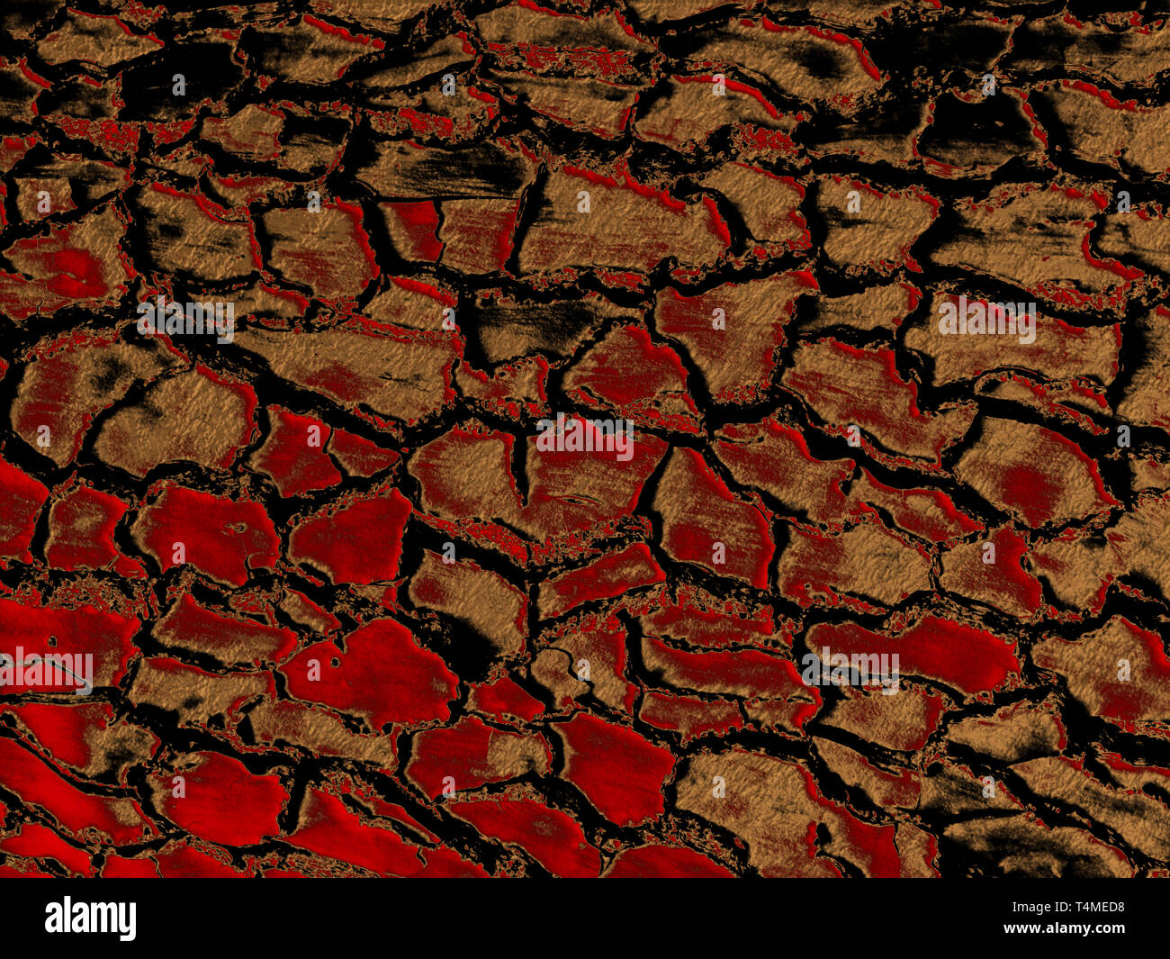 Gold Rot Lack Holz Oberflächenstruktur. Seltene Holzmaserung natürlichen Muster für Design, Dekor. Abstrakte metallisch glänzenden Hintergrund. Stockfoto