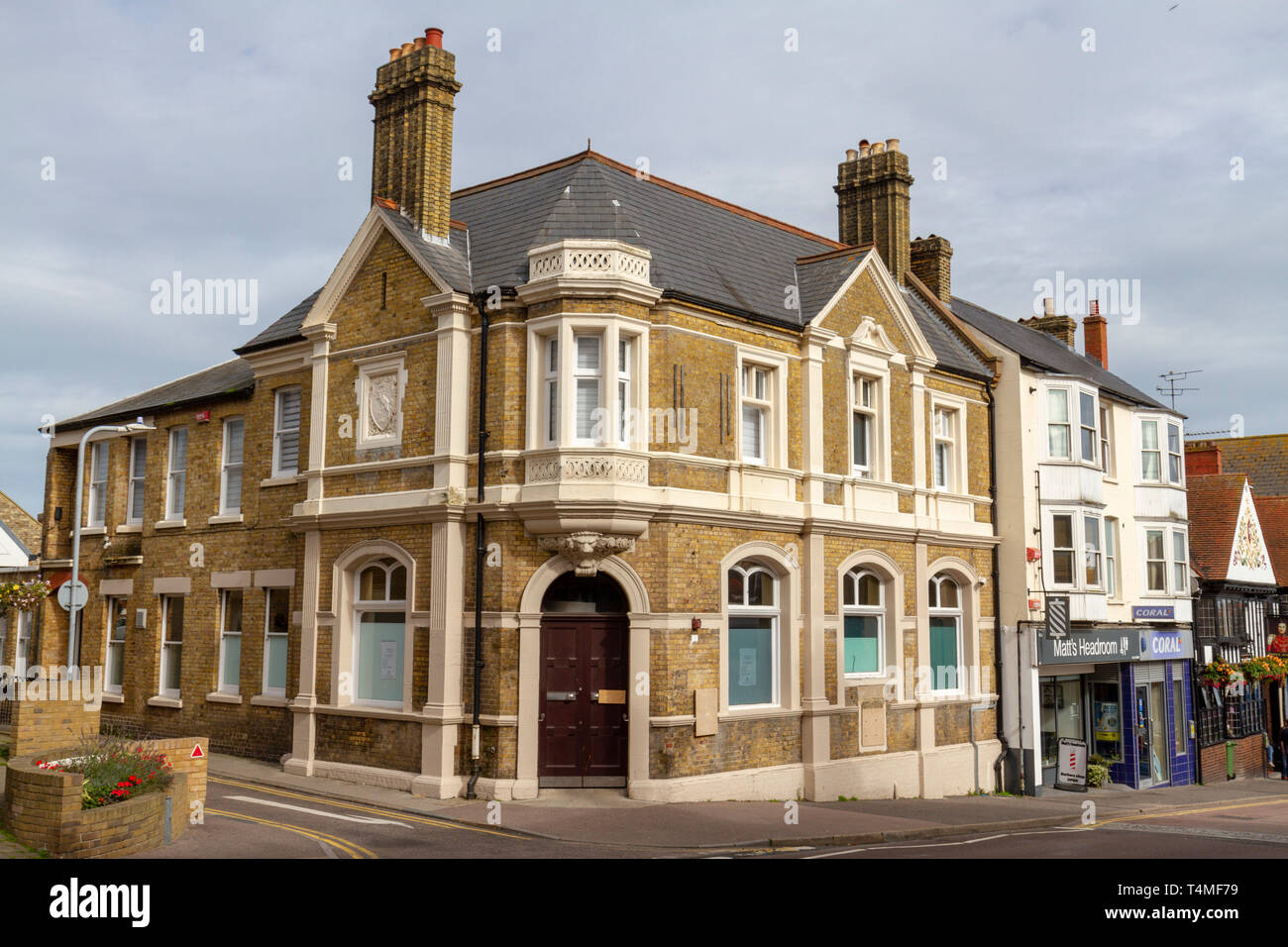 Ein vor kurzem geschlossenen High Street Bank (Lloyds Broadstairs, England. Stockfoto