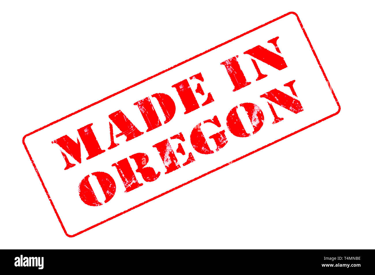 Gummistempel Konzept mit einem roten Stempel Lesung in Oregon Stockfoto