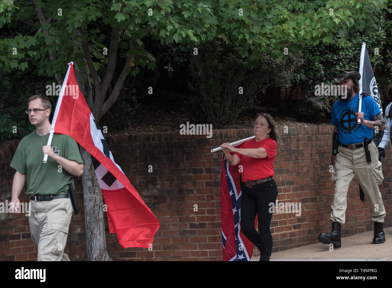 Die richtige Rallye Unite vor Riot Downtown Straße 12. August 2017 Stockfoto