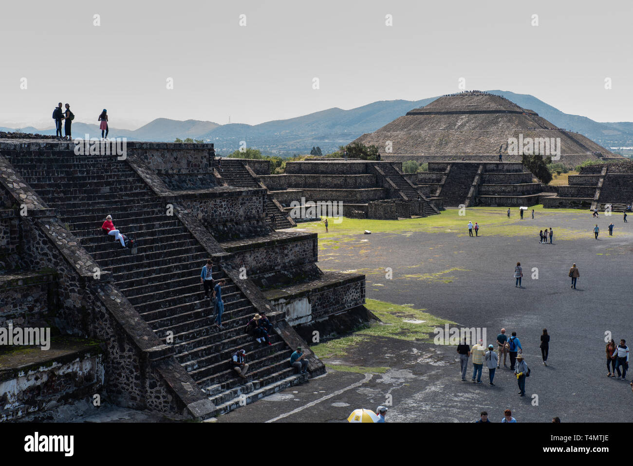 Pyramide der Sonne in Teotihuacan, UNESCO-Weltkulturerbe seit 1987, Mexiko City, Mexiko. / Pyramide der Sonne in Teotihuacan, von der UNESCO zum Weltkulturerbe Stockfoto