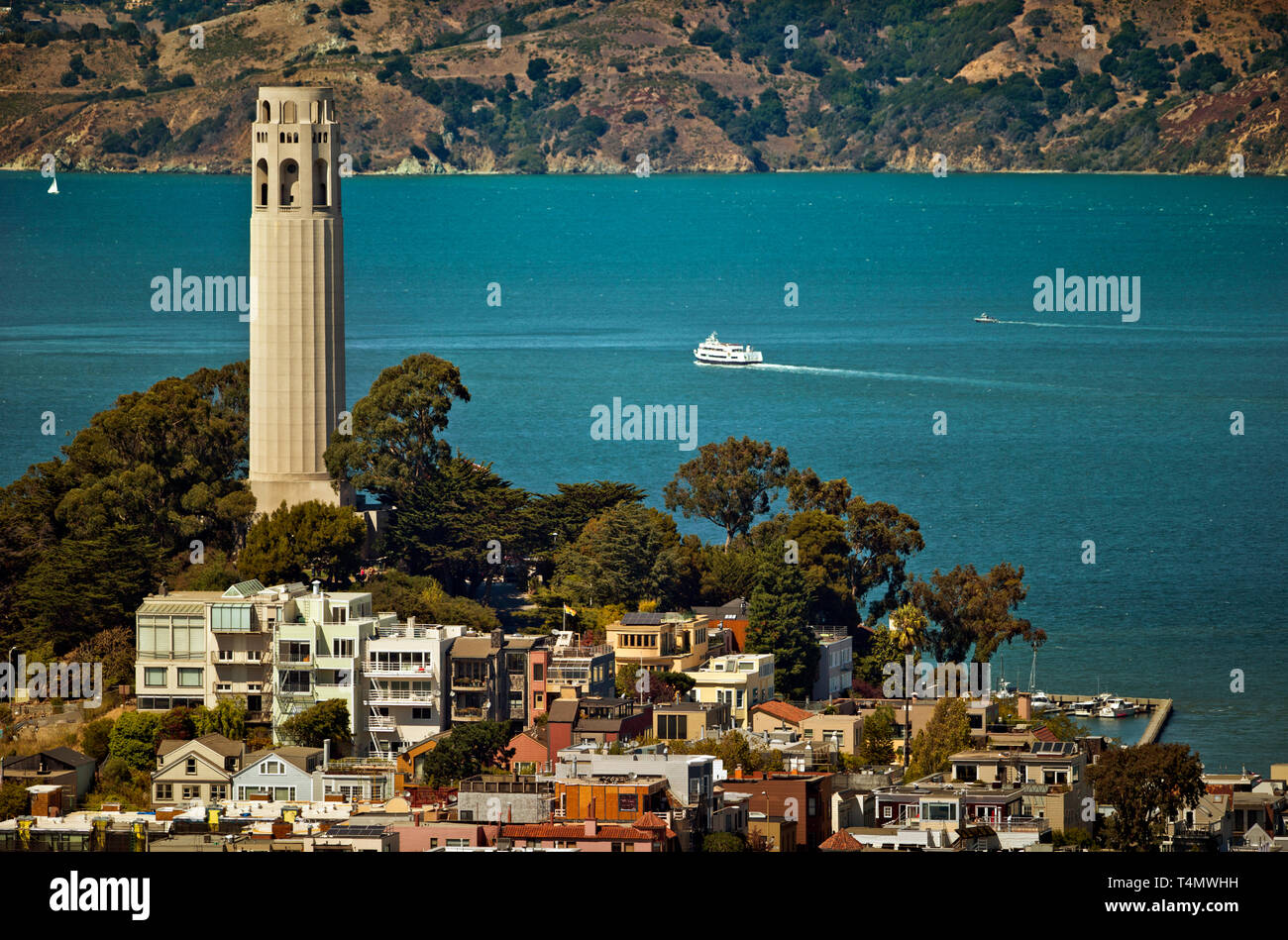 Coit Tower in San Francisco, Kalifornien. Stockfoto