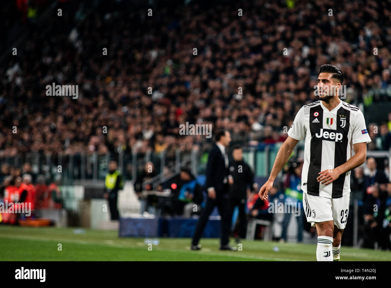 Turin, Italien. 16 Apr, 2019. Emre kann während der Champions League, Fußball: FC Juventus vs Ajax. Ajax gewann 1-2 bei der Allianz Stadion, in Turin, Italien, 16. April 2019 Credit: Alberto Gandolfo/Pacific Press/Alamy leben Nachrichten Stockfoto