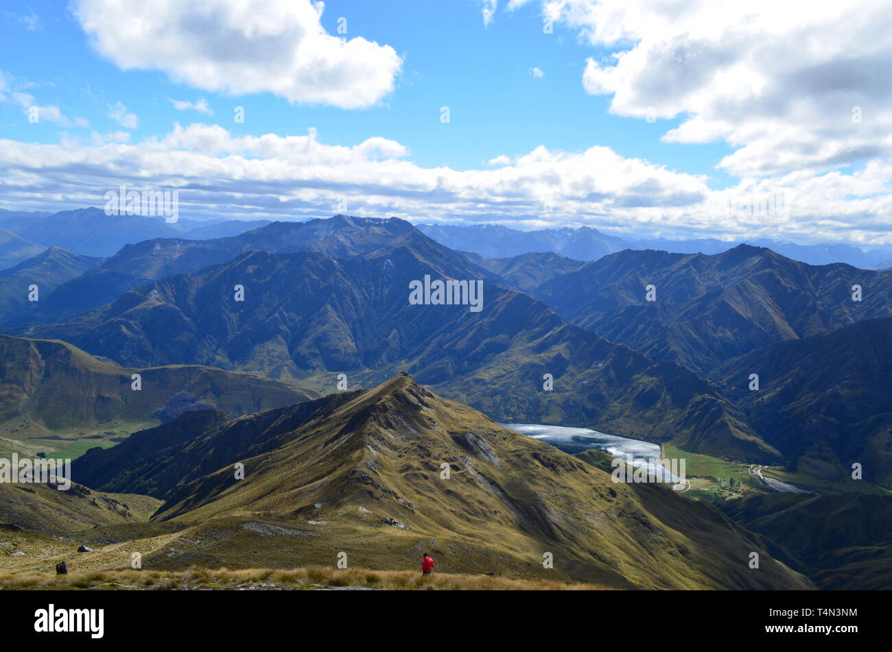Blick auf die Berge von Ben Lamond Gipfel Stockfoto