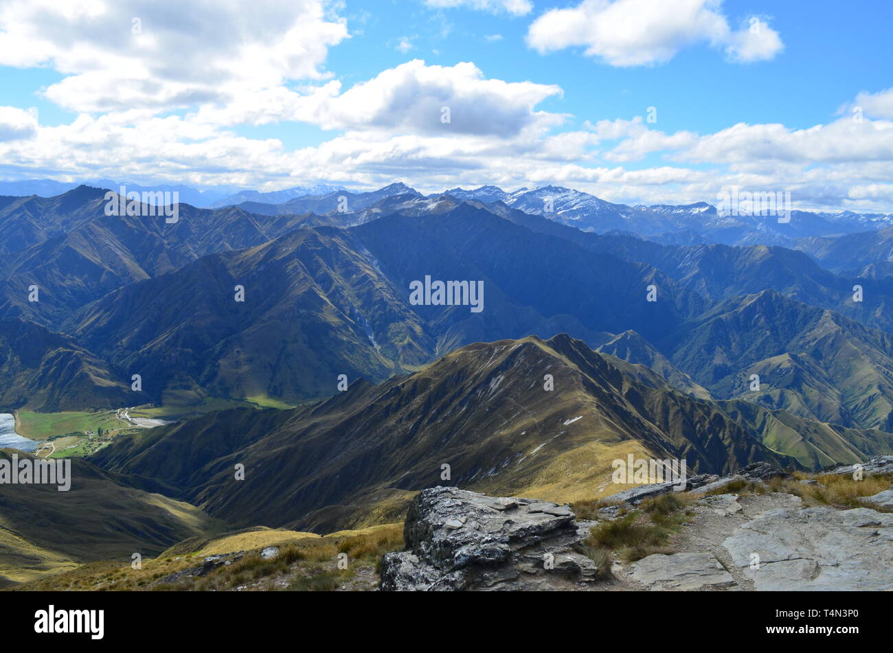 Blick auf die Berge von Ben Lamond Gipfel Stockfoto