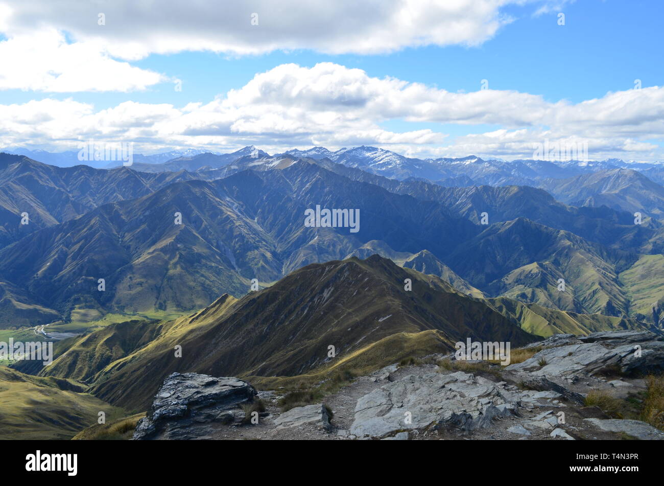 Blick auf die Berge von Ben Lamond Gipfel Stockfoto