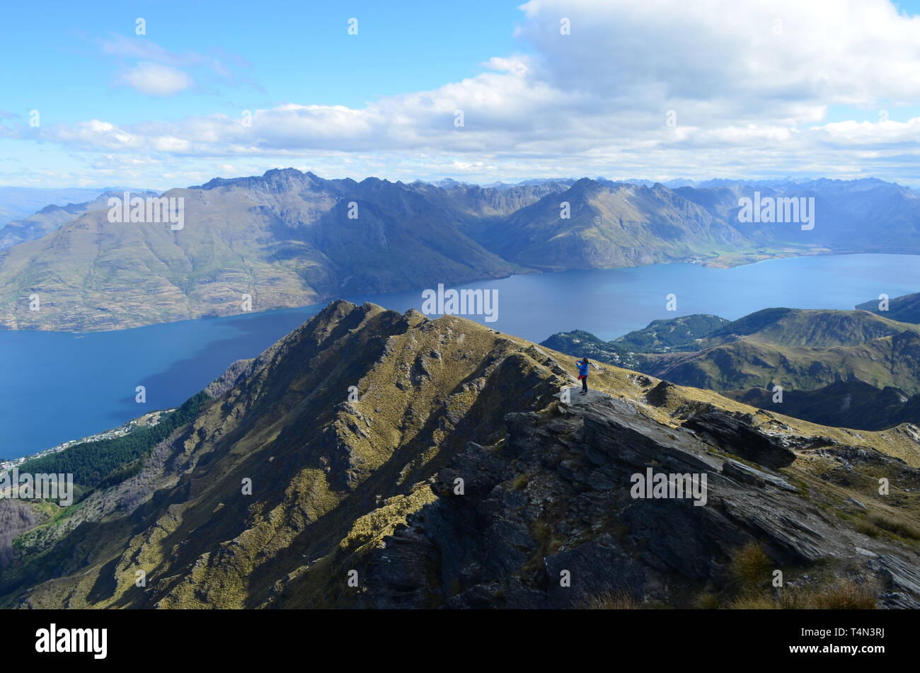 Blick auf die Berge von Ben Lamond Gipfel Stockfoto