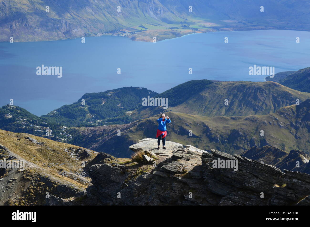 Blick auf die Berge von Ben Lamond Gipfel Stockfoto