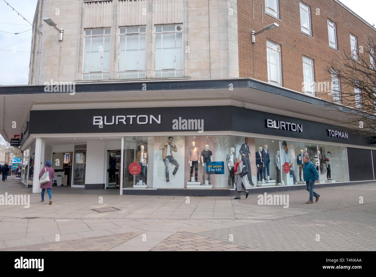 Burton Topman, Commercial Road, Portsmouth, Hampshire, Großbritannien Stockfoto