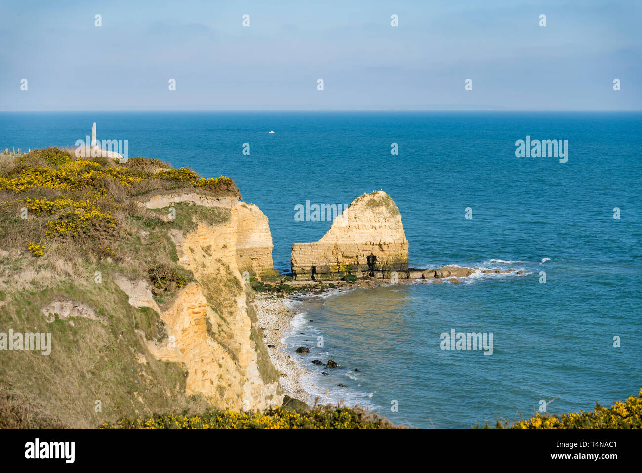 Deutsche festungsanlage am Point du Hoc in der Normandie, Frankreich Stockfoto