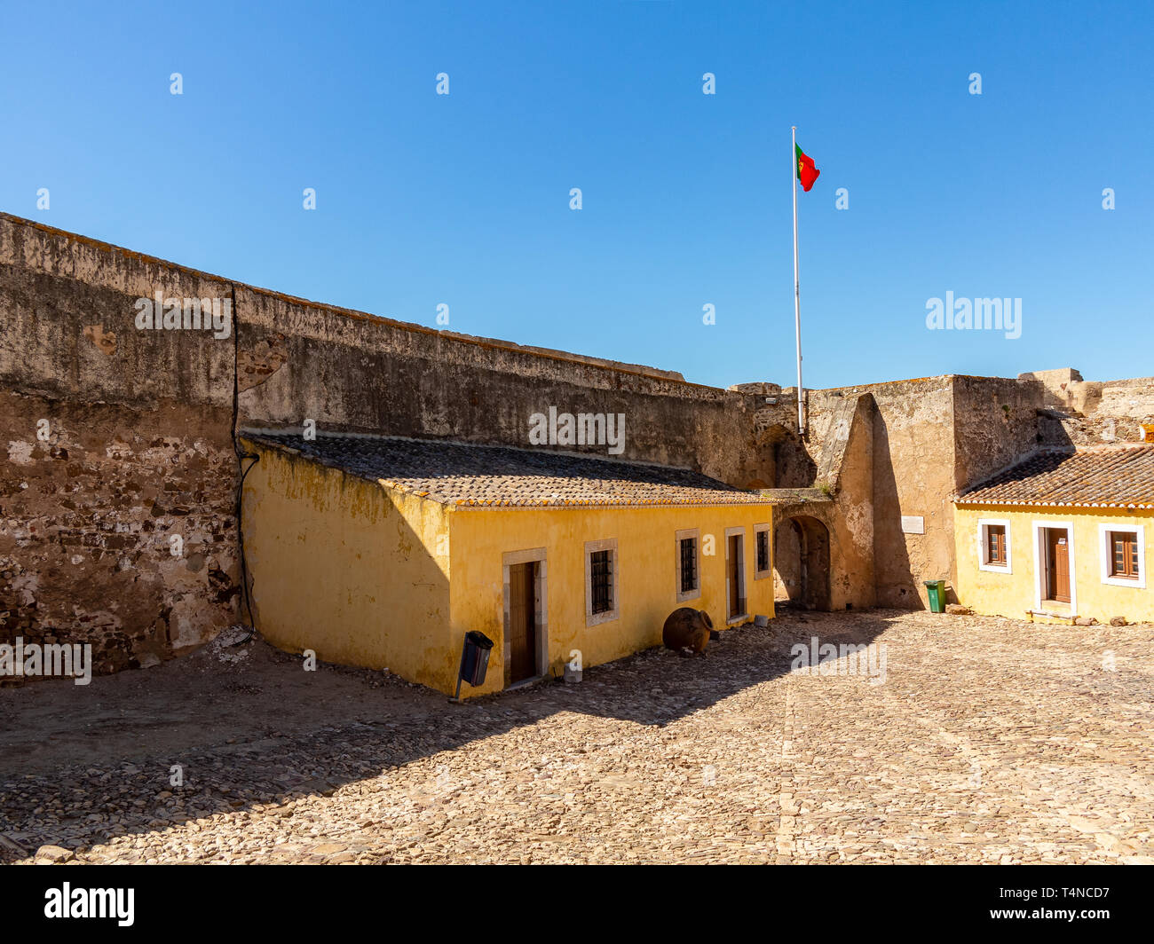 Innenraum do Castelo de Castro Marim, Algarve, Portugal Stockfoto