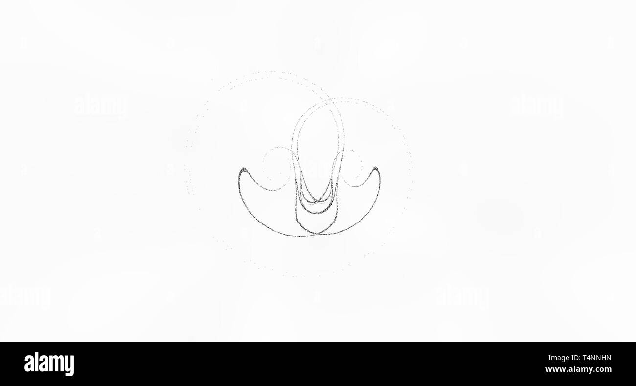 Abstraktes Bild der schwarze Partikel auf einem weißen Hintergrund für die Verwendung als Hintergrundbild Computer generiert Stockfoto