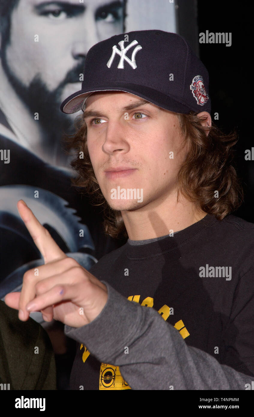 LOS ANGELES, Ca. Dezember 07, 2004: Schauspieler Jason Mewes am Los Angeles Premiere von Blade: Trinity. Stockfoto