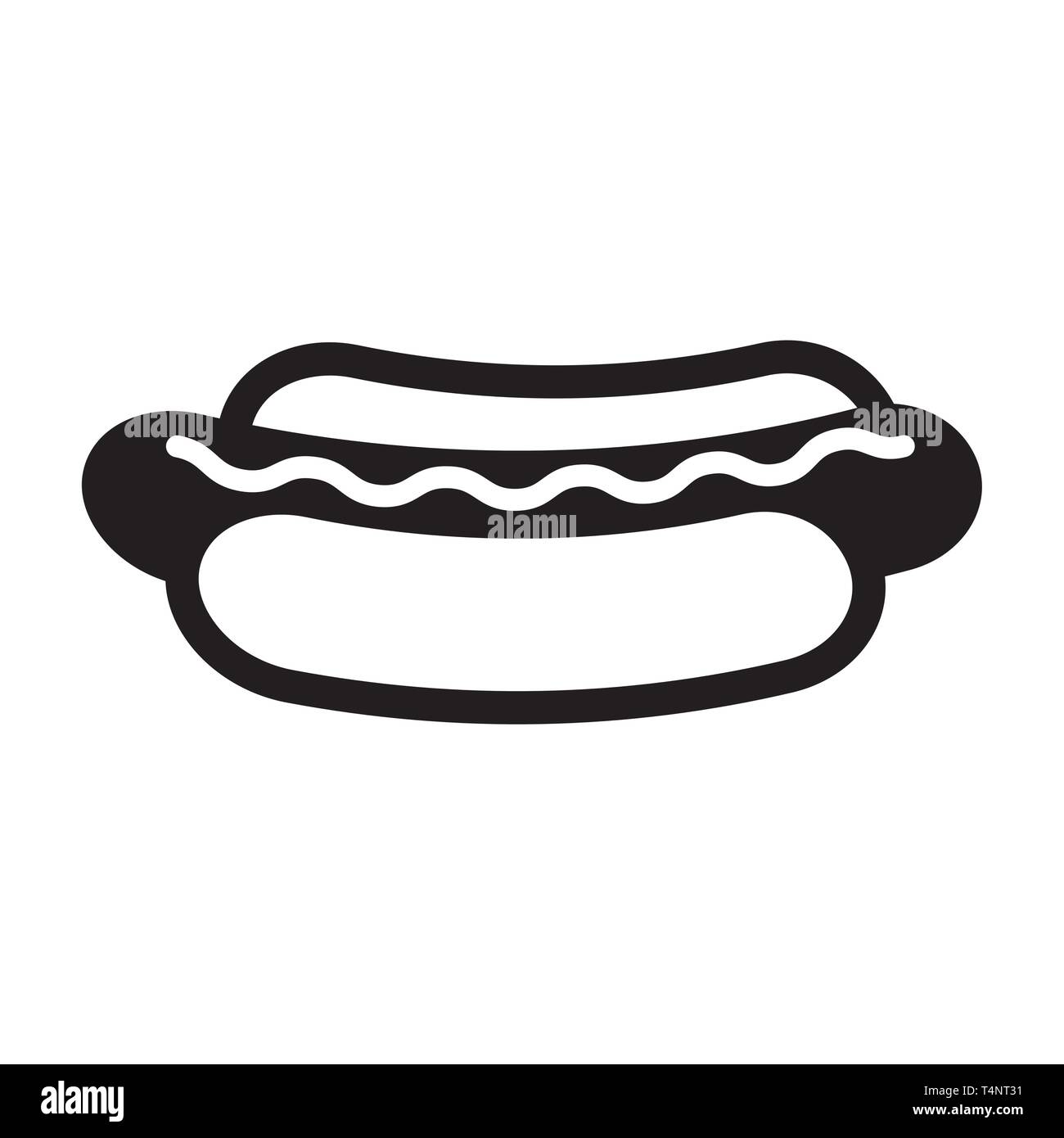 Hot Dog Symbol Vektor Stock Vektor