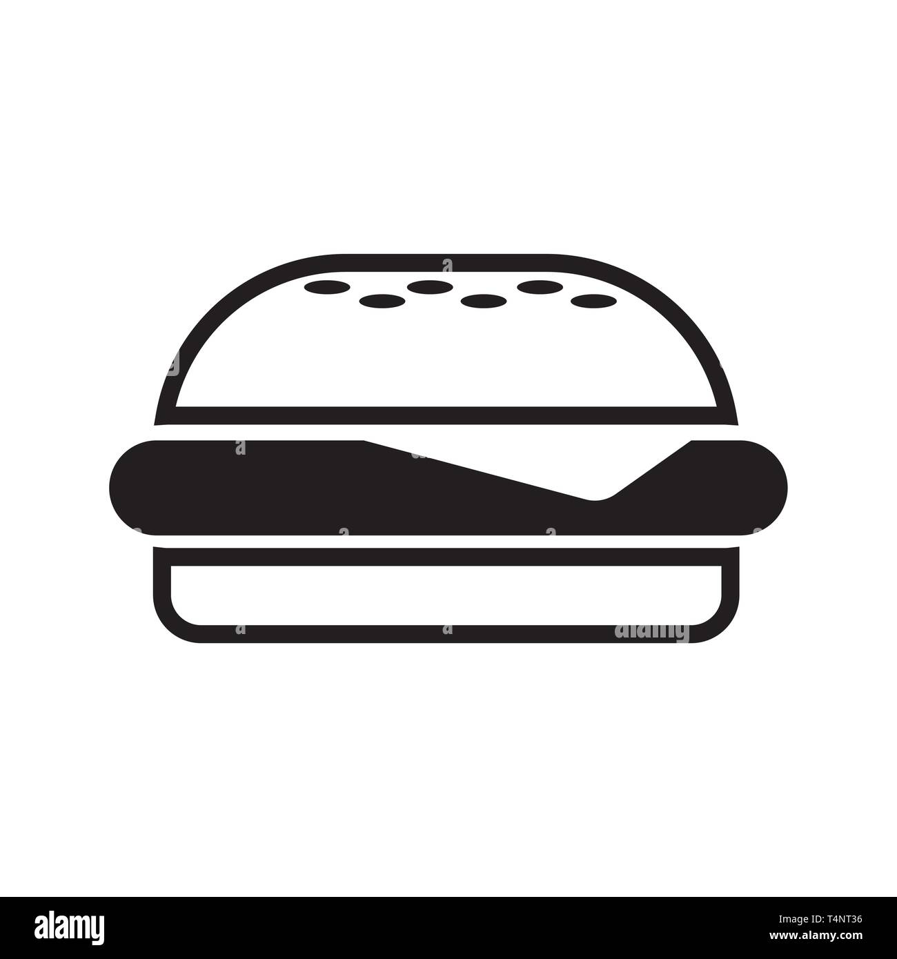 Burger vektor Symbol schwarz Stock Vektor