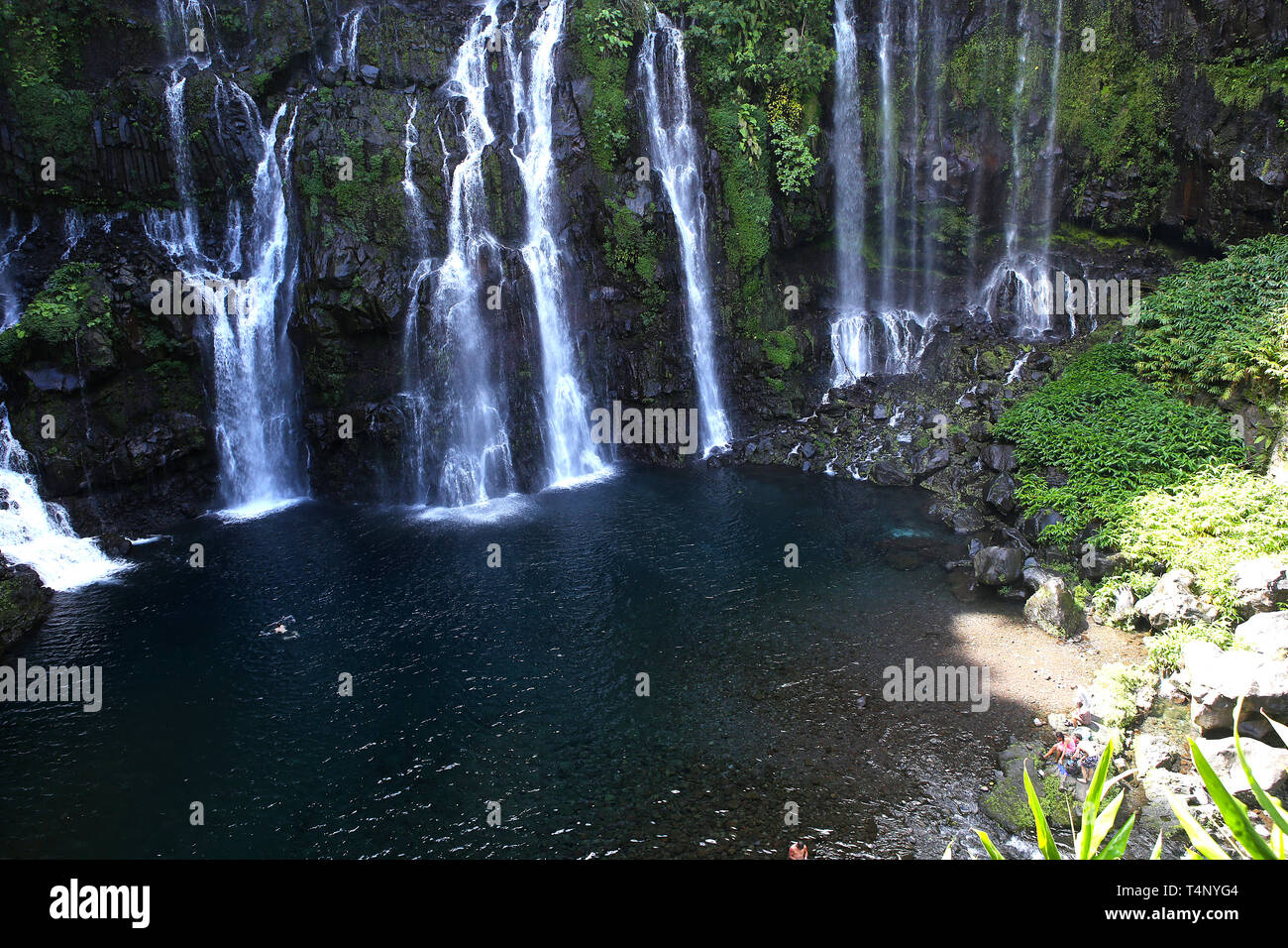 LANGEVIN, La Réunion, Frankreich,: Langevin fällt, La Réunion, Indischer ", 23. April 2016, in Langevin, Frankreich Stockfoto