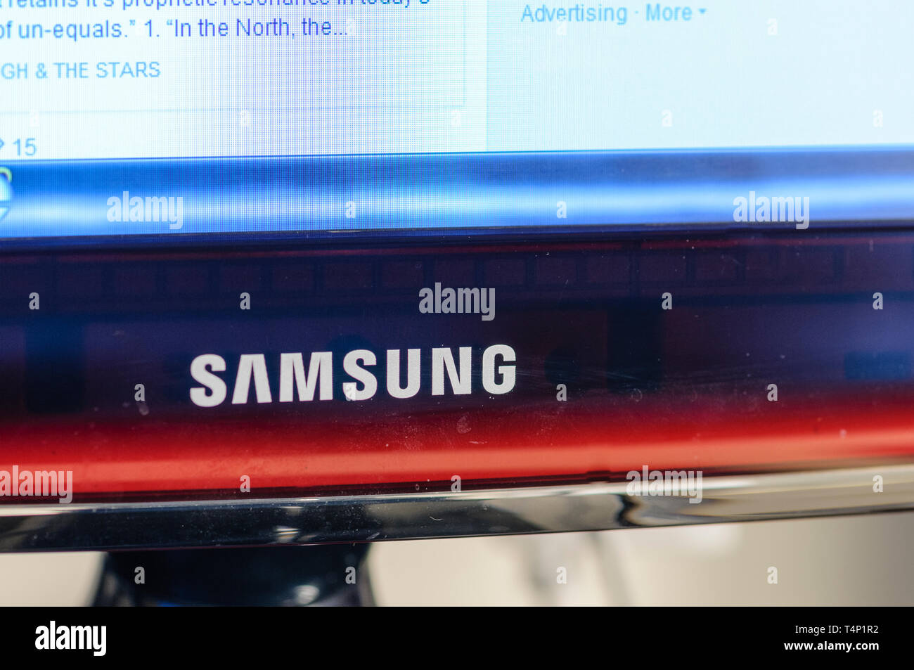 Einem Computer-Monitor von Samsung Stockfoto