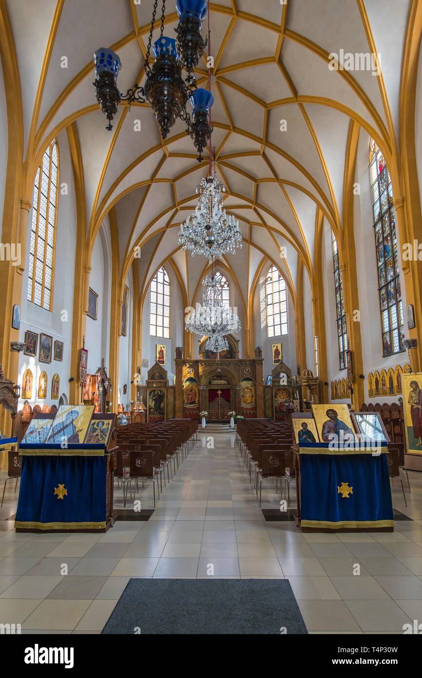 Interieur, Orthodoxe Kirche St. Salvator, Salvator Kirche, München, Oberbayern, Bayern, Deutschland Stockfoto