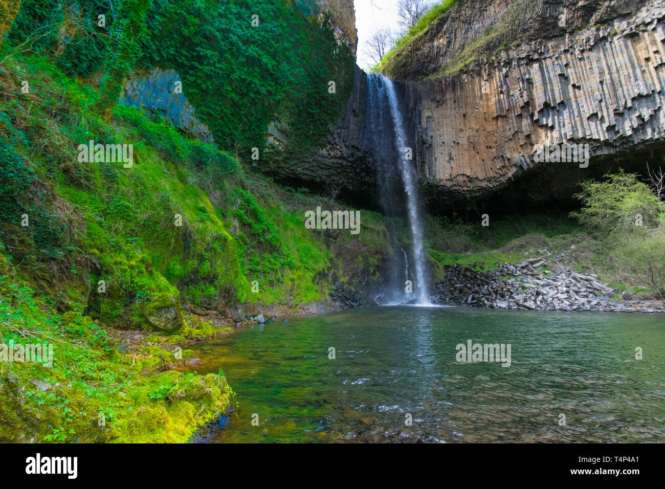 Kaskaden Wasserfälle' des pourcheyrolles" in Montpezat sur Bauzon in der Region Ardèche in Frankreich Stockfoto