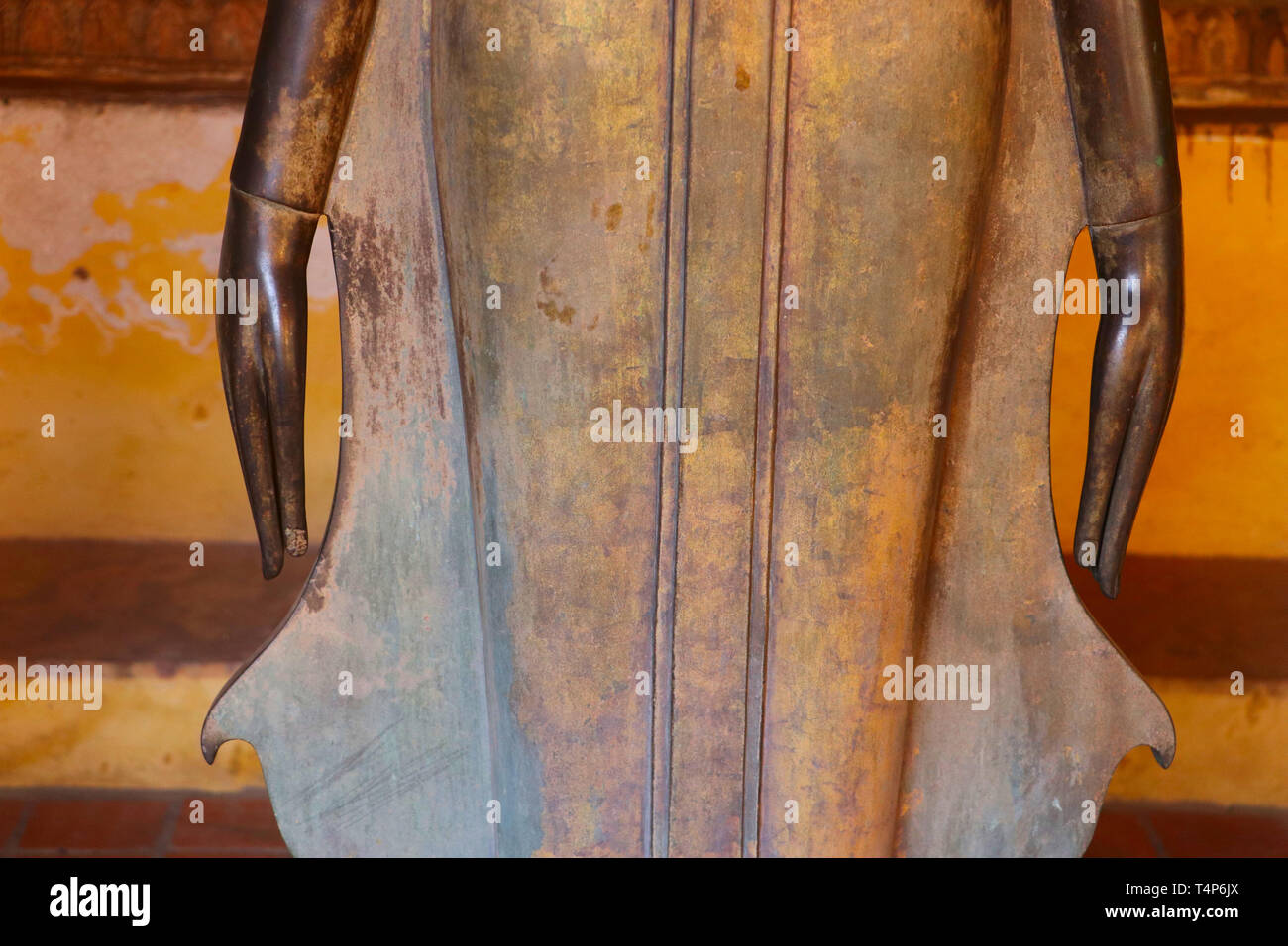 Nahaufnahme von Buddha Statue in einem buddhistischen Tempel Stockfoto