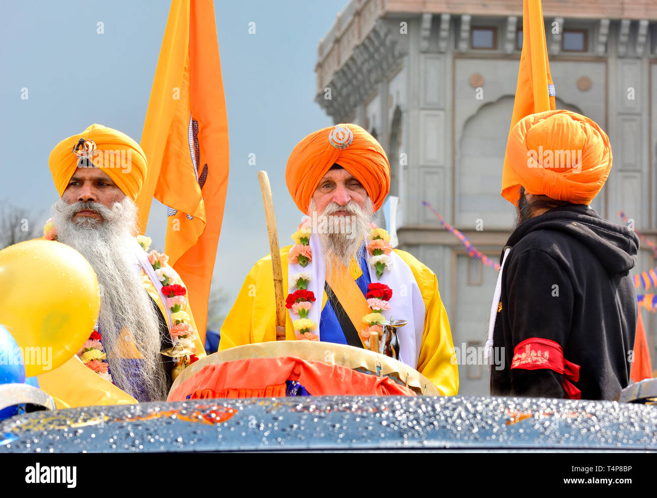 Gravesend, Kent, Großbritannien. Vaisakhi (oder Baisakhi/Vaishakhi/Vasakhi) jährliche Sikh Festival der Punjabi neues Jahr. 13. April 2019 Stockfoto