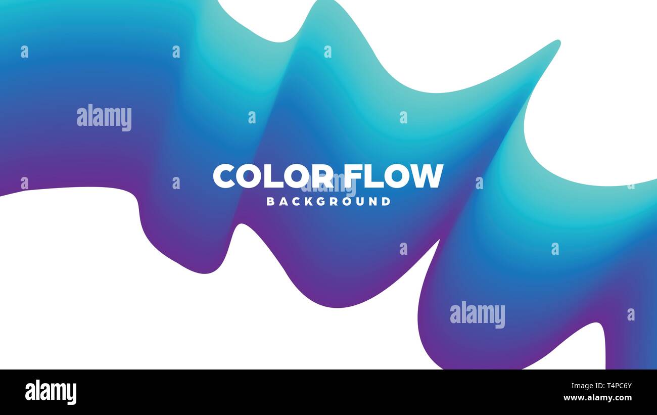 Abstrakte trendy geometrischen Hintergrund mit flüssigem Gradienten. Farbenfrohe dynamische Kurve Wave. Moderne motion Banner. Vector Illustration. Stock Vektor