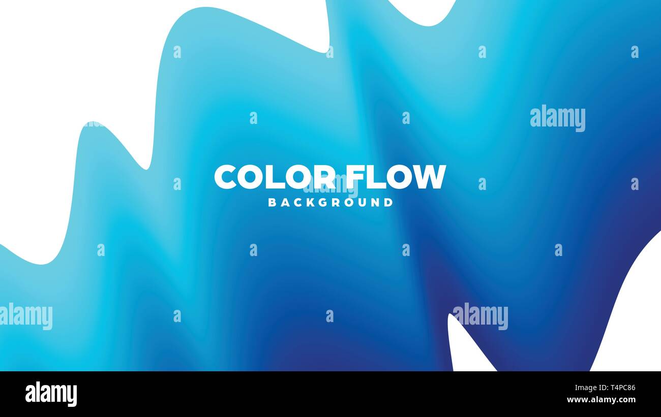 Abstrakte trendy geometrischen Hintergrund mit flüssigem Gradienten. Farbenfrohe dynamische Kurve Wave. Moderne motion Banner. Vector Illustration. Stock Vektor