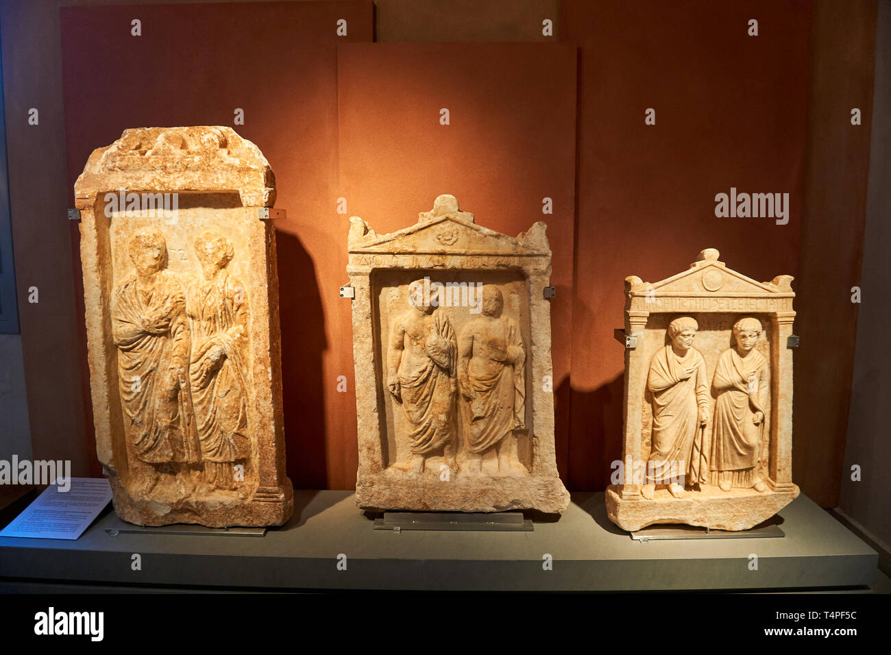 Innenansicht der neue archäologische Museum in Neapolis. Eindrucksvolle Sammlung von Artefakten umfasst Funde aus der Halbinsel, auf der Gera Stockfoto