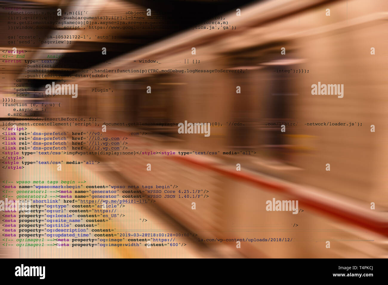 Conceptul Bild der künstlichen Intelligenz employeed im Transportwesen. In diesem Fall einen Computer gesteuert, der U-Bahn Stockfoto