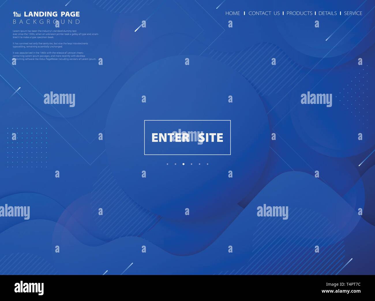 Moderne abstrakt blau leuchtenden Farben Technologie web landing page Hintergrund. Sie können für die Webseite, Website, Plakat, Print, Grafik, Design. Stock Vektor