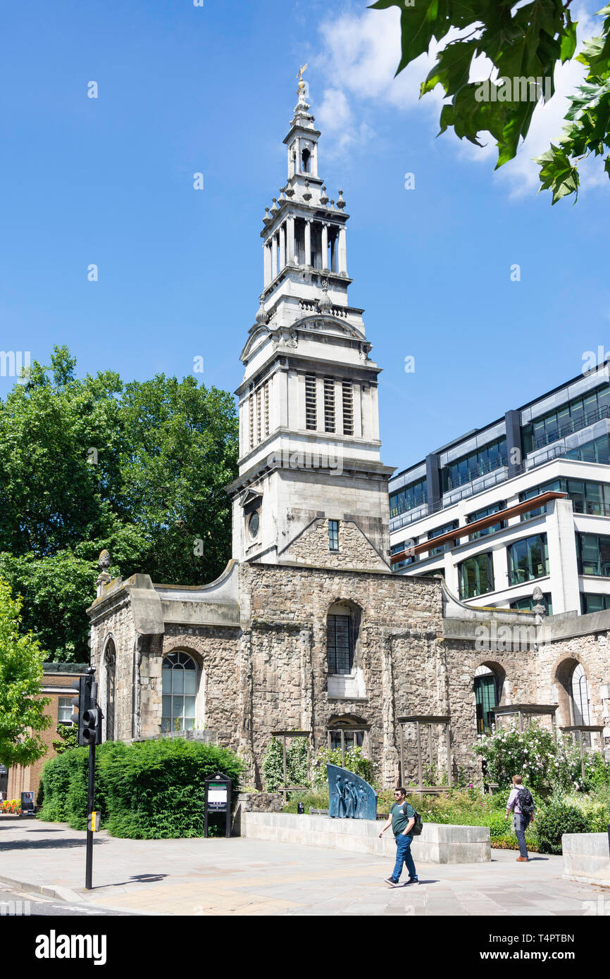 Christus Kirche Greyfriars und Garten, London, Greater London, England, Vereinigtes Königreich Stockfoto