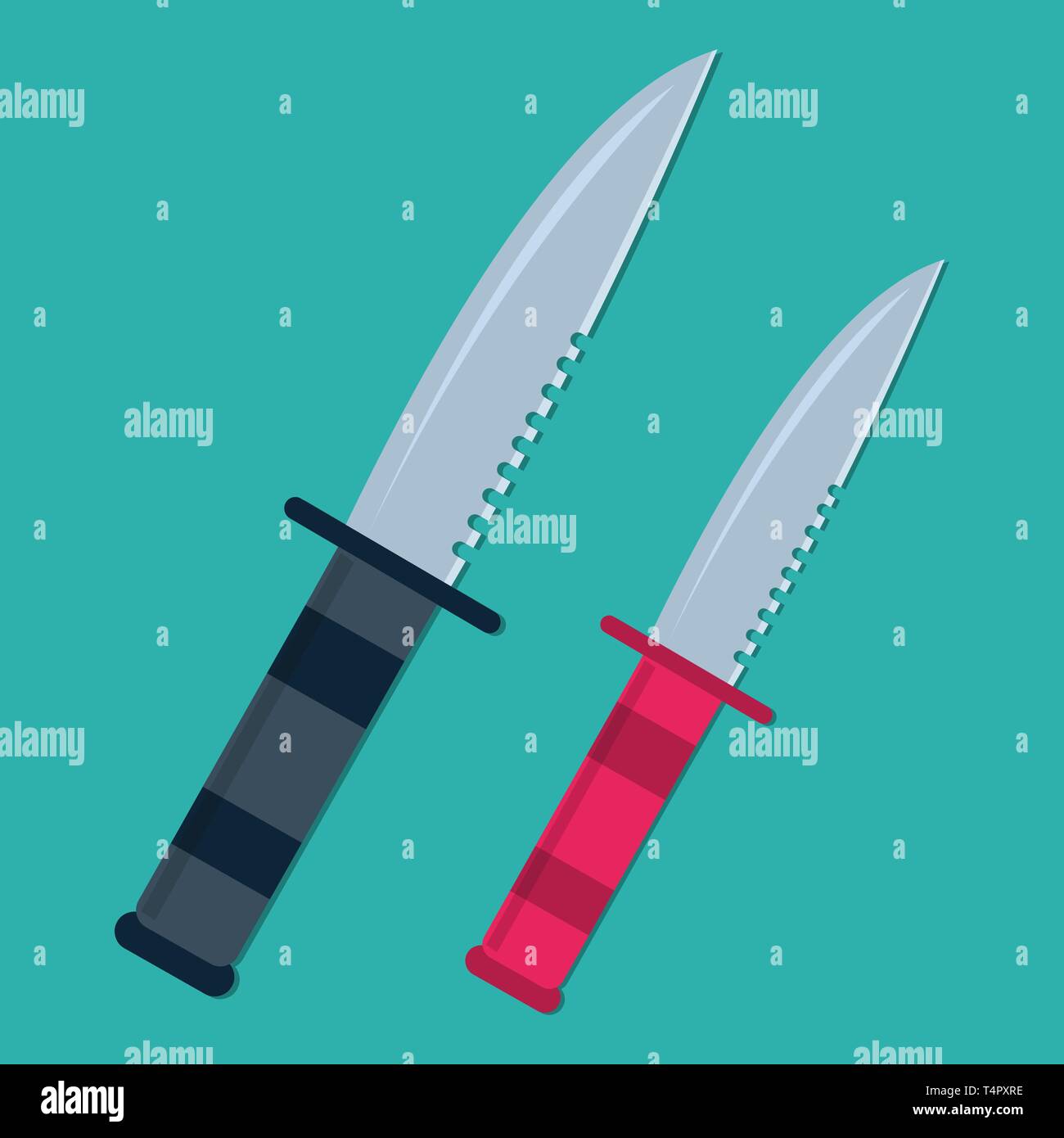 Militärische Messer Vector Illustration Stock Vektor