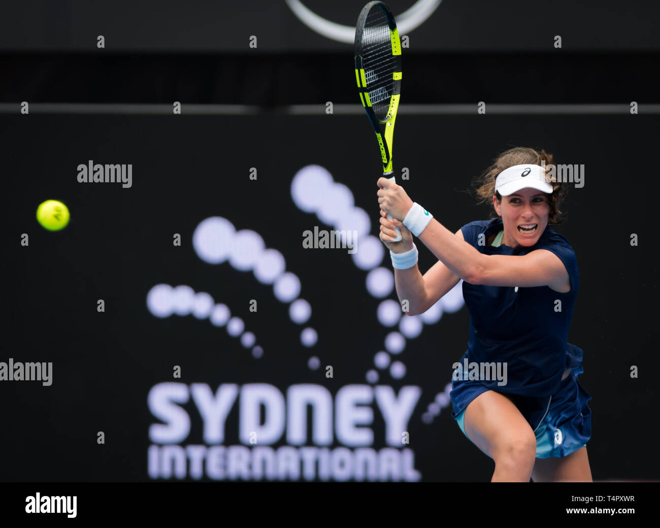SYDNEY, AUSTRALIEN - 9. Januar: Johanna Konta von Großbritannien im Jahr 2018 Sydney internationalen WTA Premier Tennis Turnier Stockfoto