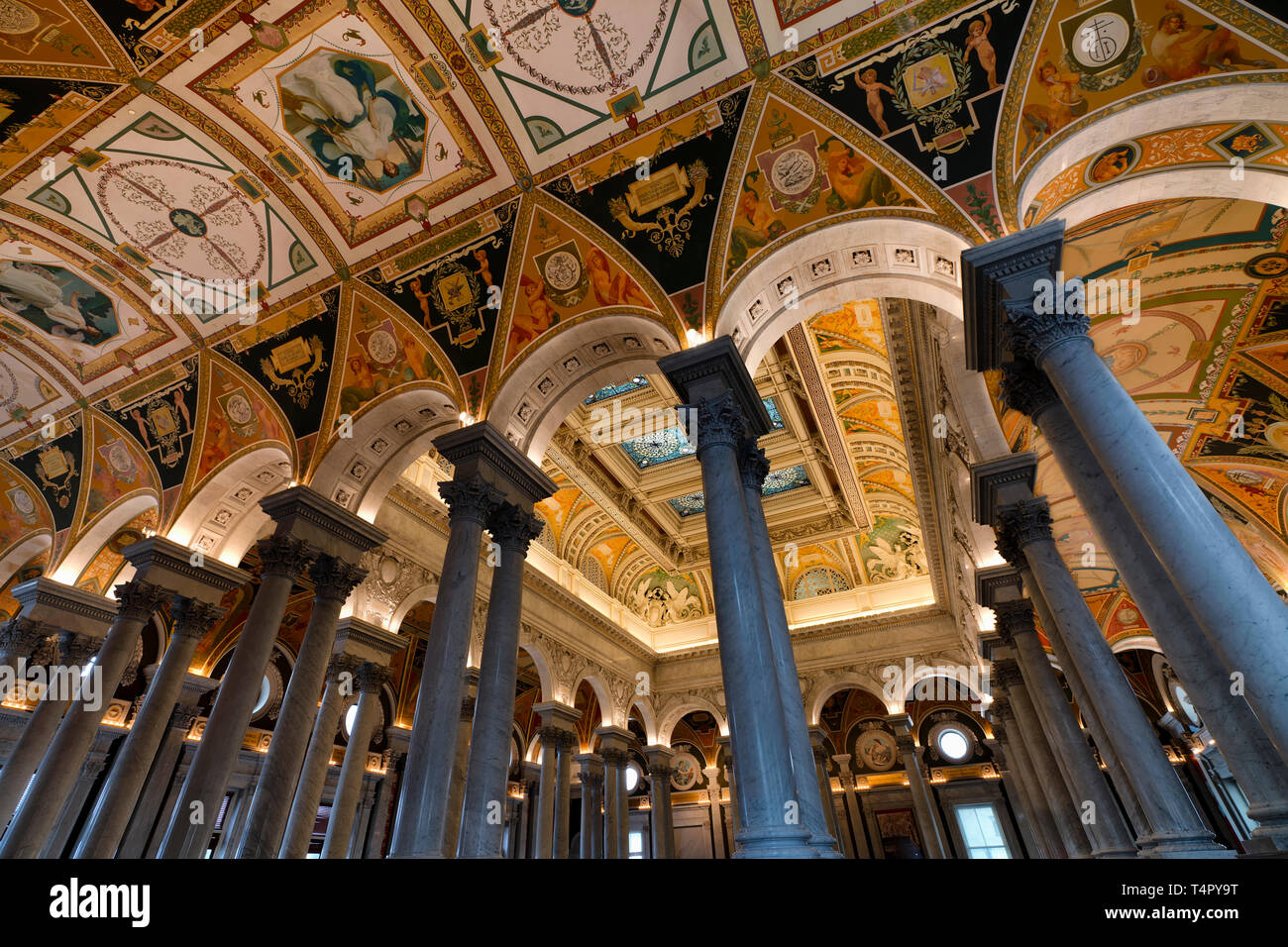Bibliothek des Kongresses Große Halle, Washington, DC Stockfoto