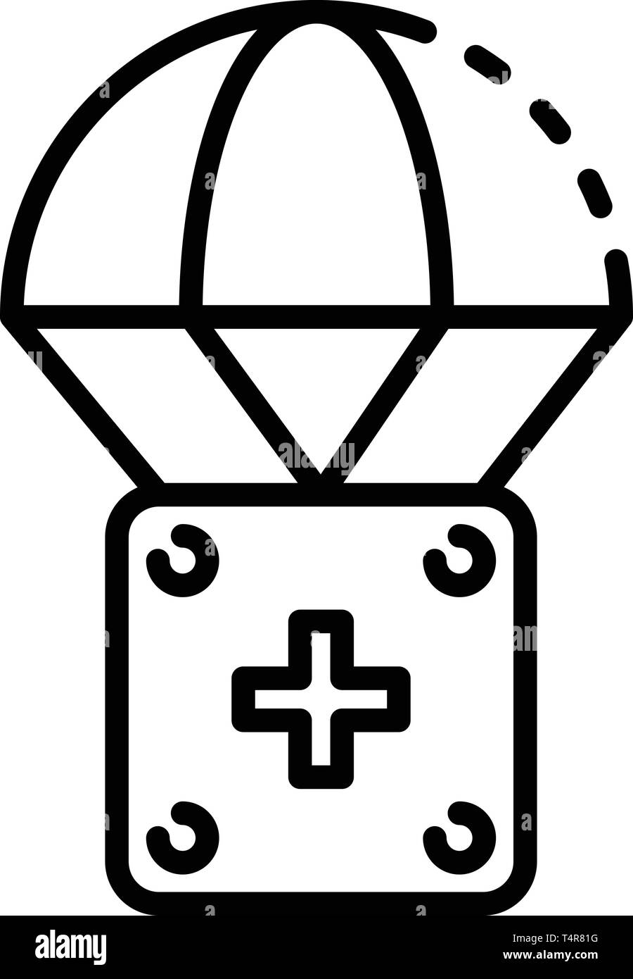 Medizinische humanitäre Hilfe Symbol, outline Style Stock Vektor