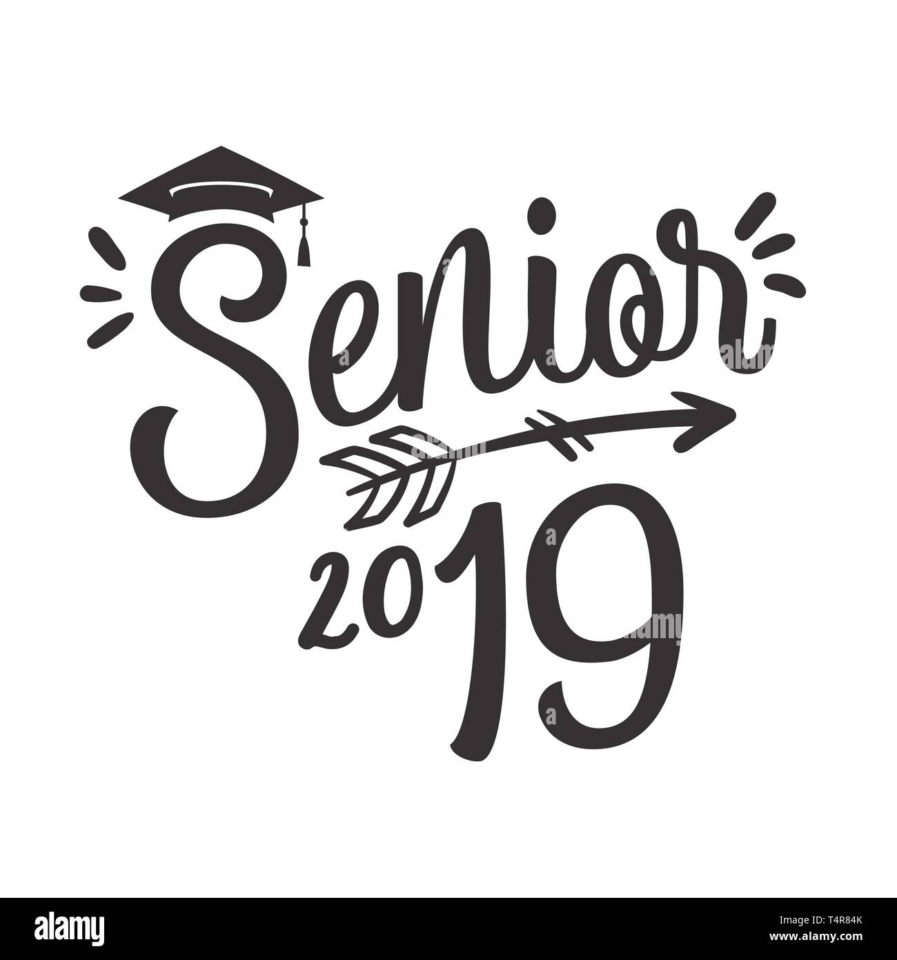 Klasse Von 2019 Herzlichen Gluckwunsch Absolvent Typografie W Cap Stock Vektorgrafik Alamy