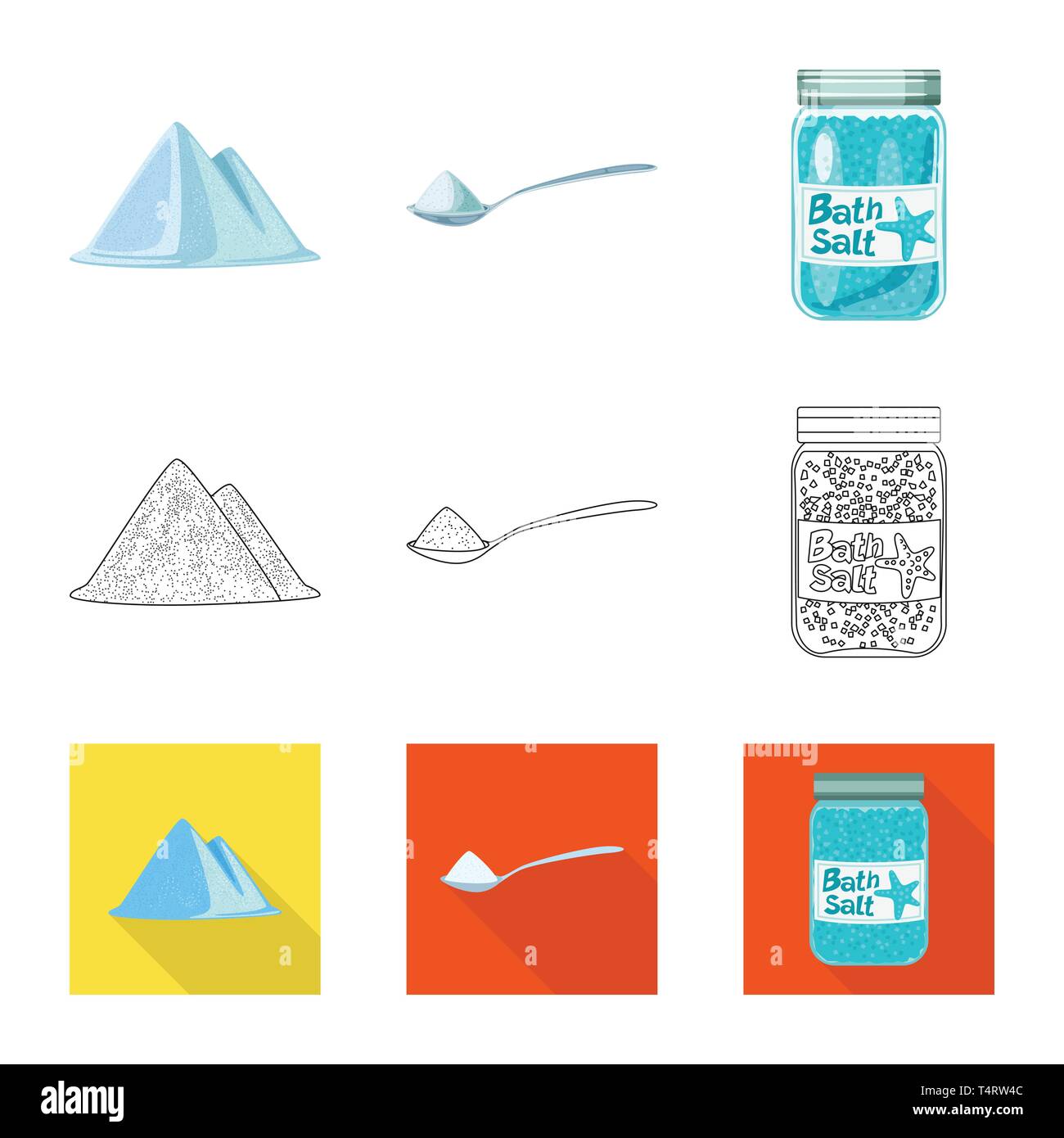 Heap, Löffel, Flaschen, salzig, Hügel, Handvoll, Badewanne, Gewürze, Spa, Pulver, Vintage, weiß, Streuen, Getreide, Mehl, Berg, Restaurant, sauber, Kochen, Meer, Natur, Backen, Salz, Nahrungsmittel-, Natrium-, Mineral, Raw, Küche, Set, Vector, Icon, Illustration, isoliert, Sammlung, Design, Element, Grafik, Zeichen, Vektor, Vektoren, Stock Vektor